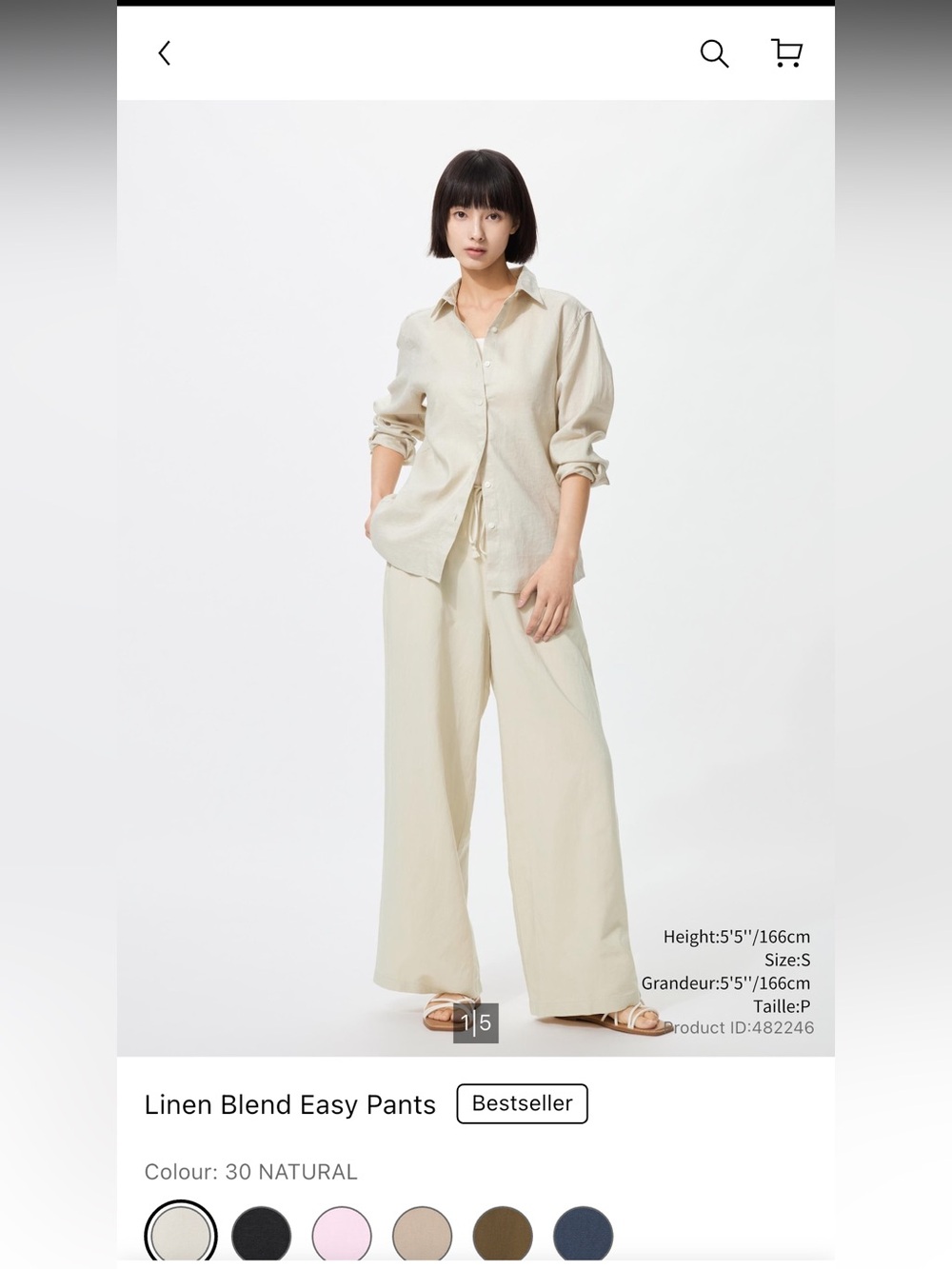 NWT Uniqlo Linen Blend Easy Pants - Altered